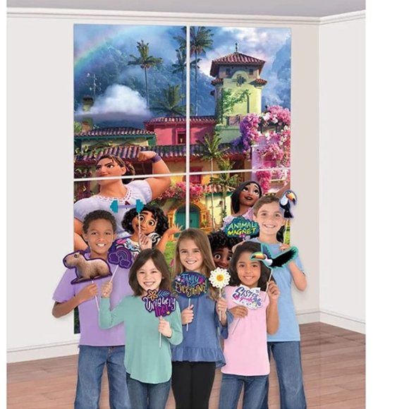 Disney Encanto Scene Setter Back Drop w/Props - 59" x 65" Birthday party NIP - Picture 1 of 2